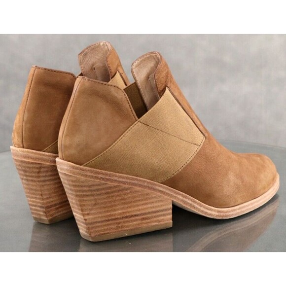 Eileen Fisher Perry $245 Women's Booties Boots Size 6.5 Leather Tan - Picture 8 of 13